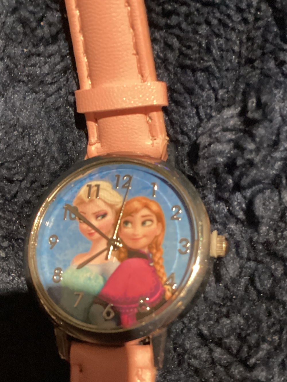 Kids Pink Elsa & Anna Character Analog Watch for Girls
